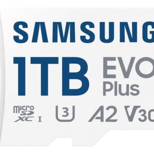 samsung evo plus 64/128/256/512/1000gb micro sdxc w/sd adaptor, up to 160mb/s, expanded storage for gaming devices, android tablets and smart phones, memory card, mb mc128sa/in