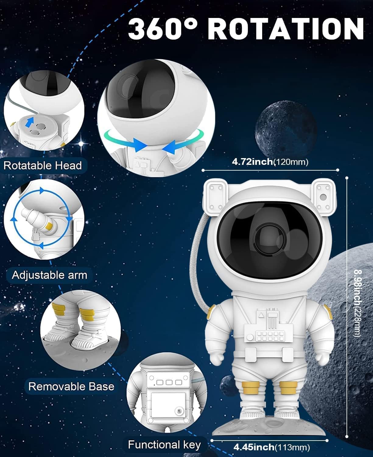 one94store astronaut galaxy projector night light – 360° rotating nebula star projector with remote control, timer & adjustable head – space lamp for kids’ bedroom, gifts, gaming room, home & décor one94store astronaut galaxy projector night light – 360° rotating nebula star projector with remote control, timer & adjustable head – space lamp for kids’ bedroom, gifts, gaming room, home & décor