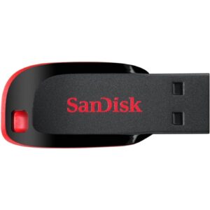 sandisk cruzer blade flash drive, pendrive, red, 5y warranty